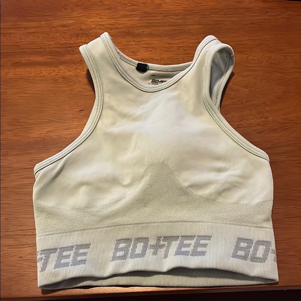 Bo+Tee White Sports Bra